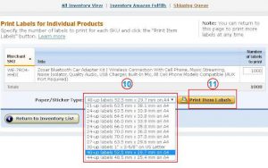 amazon print item labels